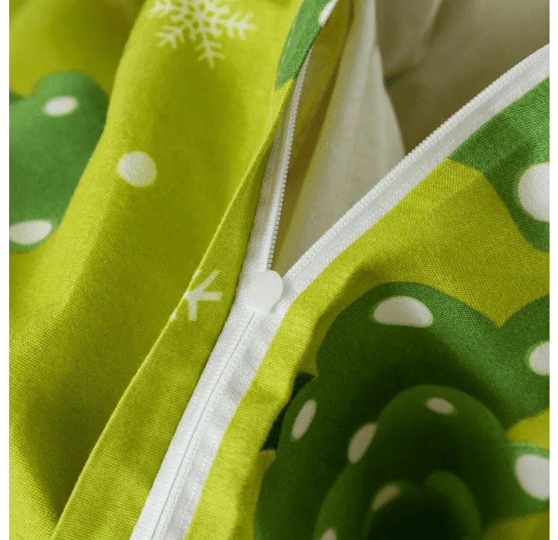 Lenjerie de pat din microfibra flanel CHRISTMAS TREE verde Dimensiune lenjerie de pat: 70 x 90 cm | 140 x 200 cm