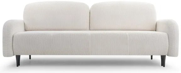 Canapea extensibilă tapițată CLOUDY, 3 locuri, crem