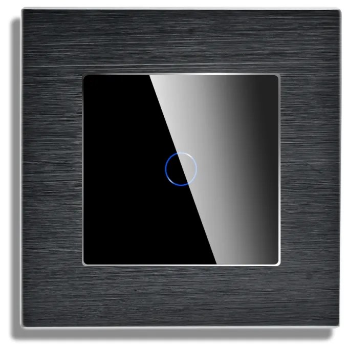 Intrerupator Simplu cu Variator Cap Scara / Cruce cu Touch si Rama din Aluminiu LUXION