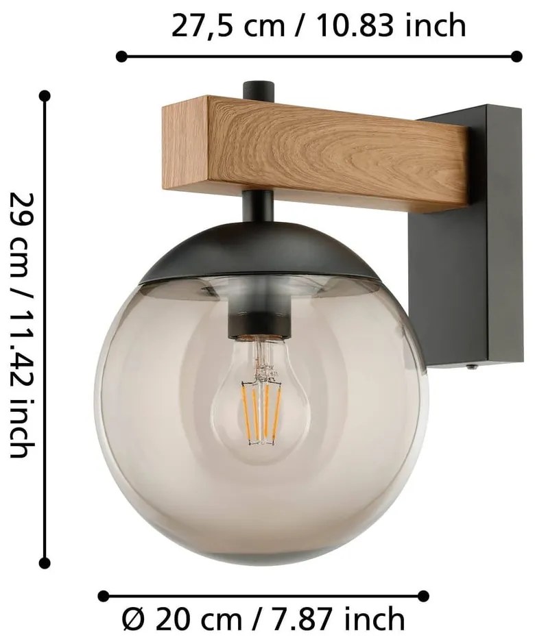 Corp de iluminat pentru exterior de perete (înălțime 29 cm) BUFALATA – EGLO