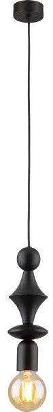 Lustră pe cablu TOWER 1xE27/15W/230V negru