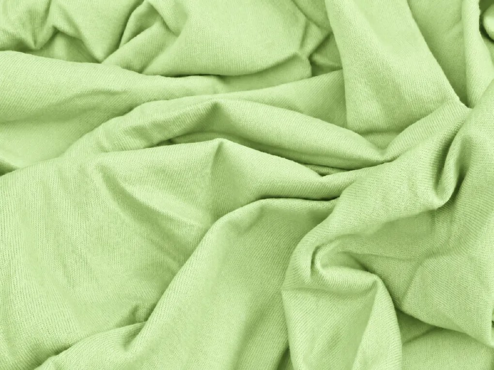 Cearsaf Jersey EXCLUSIVE verde deschis 90 x 200 cm