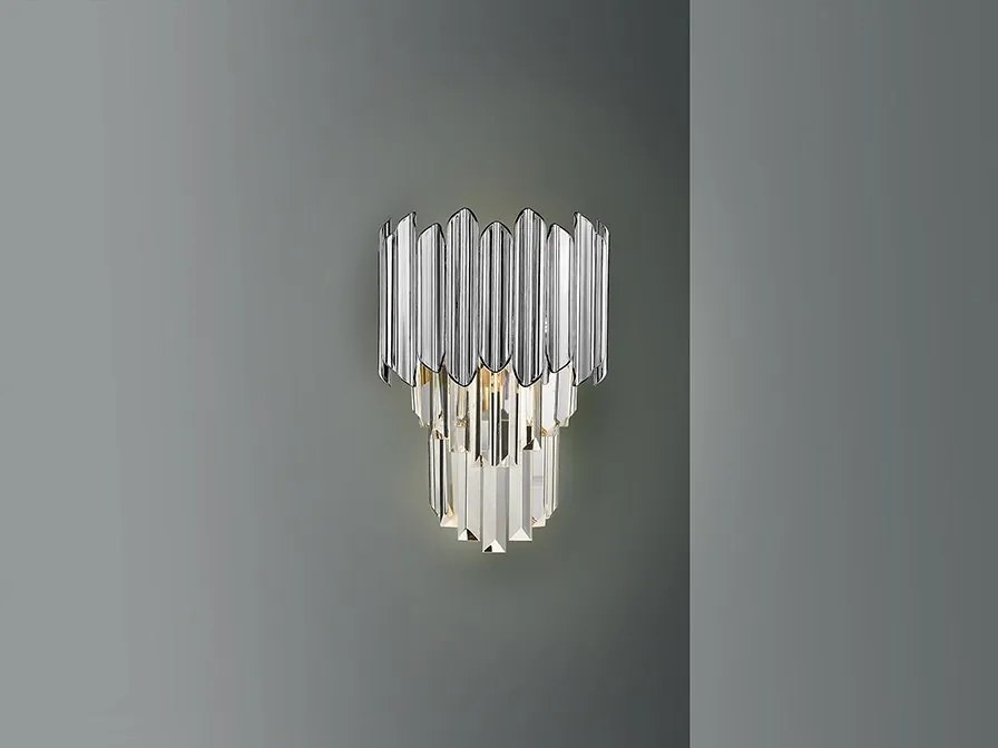 Aplica de perete design elegant Tiara crom