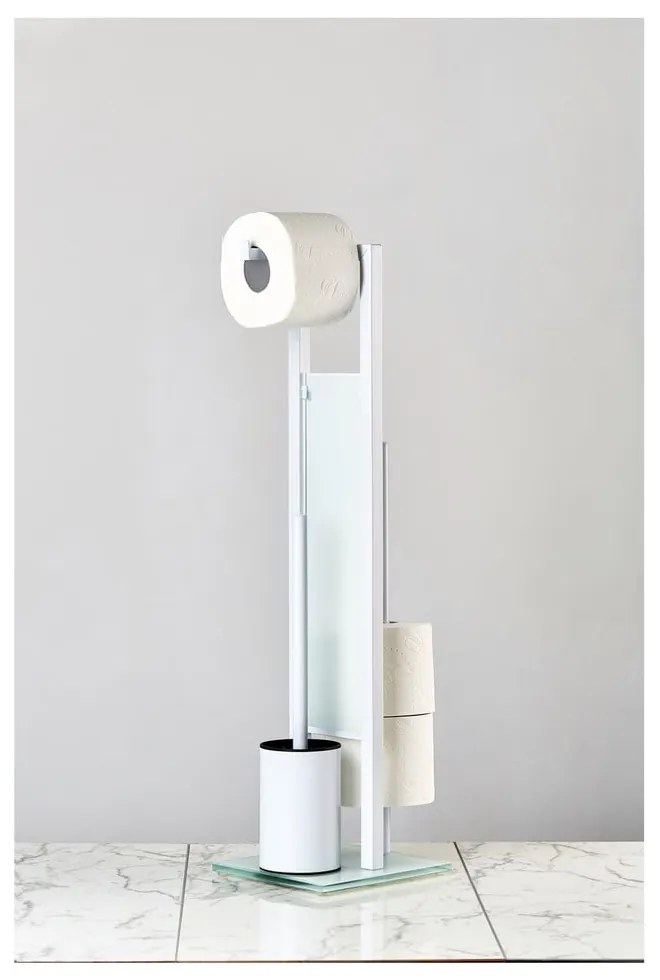 Perie de toaletă cu suport pentru hârtie Wenko Rivalita