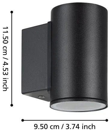 Aplică LED de exterior Eglo 900995 IZZALINI 1xGU10/2,8W/230V IP44