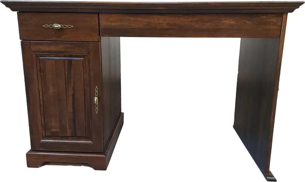 Birou lemn masiv nuc Preston, 122 × 62 × 75 cm