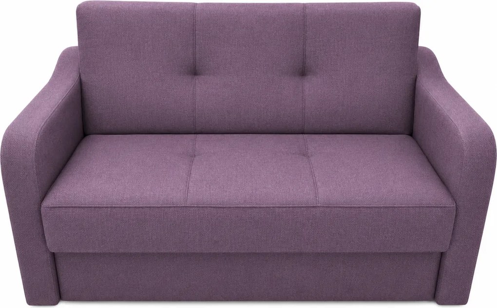 Canapea SAMY NEXT extensibila, 2 locuri, cu lada de depozitare, catifea plusata gri, cadru metalic, 152x100x92 cm Mov, stofa