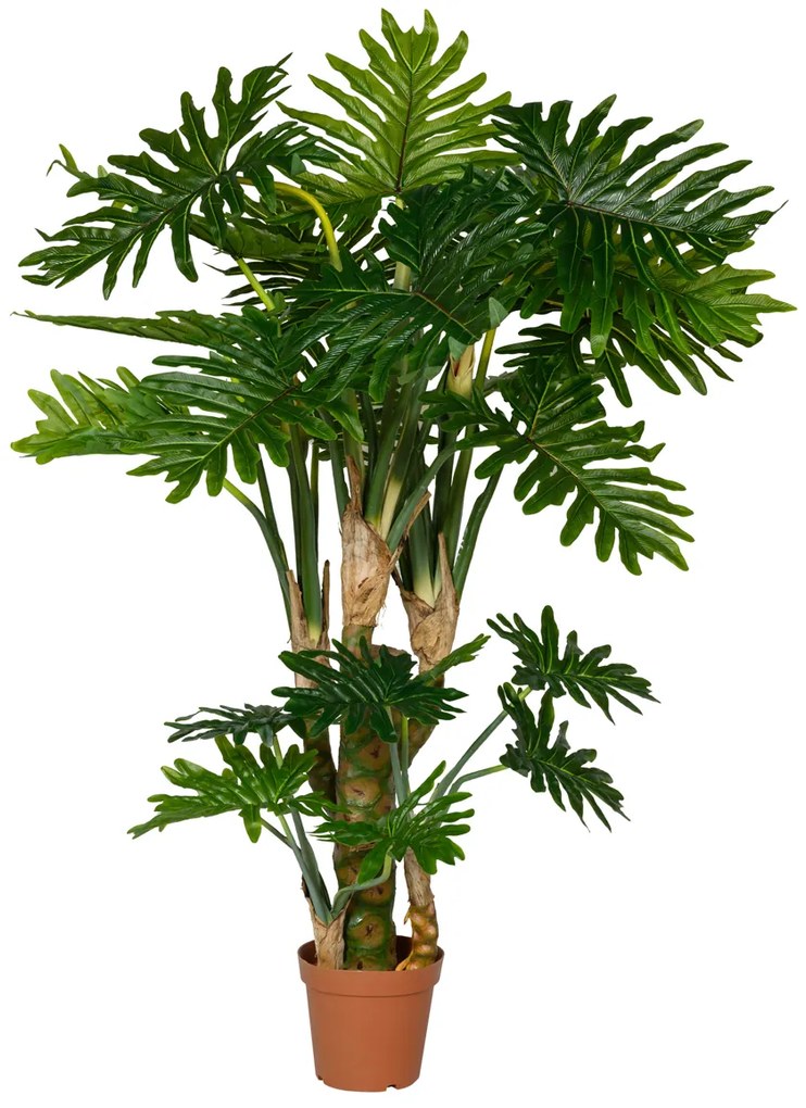Planta Philodendron artificială realistă - Ghivece de ceramică