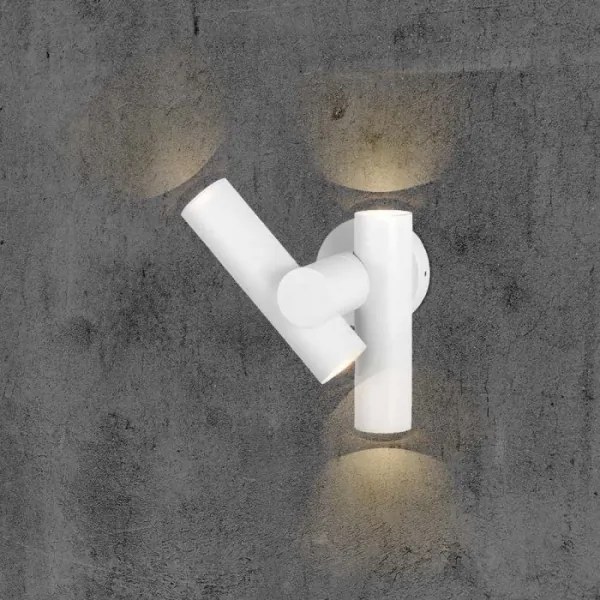 LED Aplica de perete exterior 2xLED/3W/230V 3000K IP44 albă