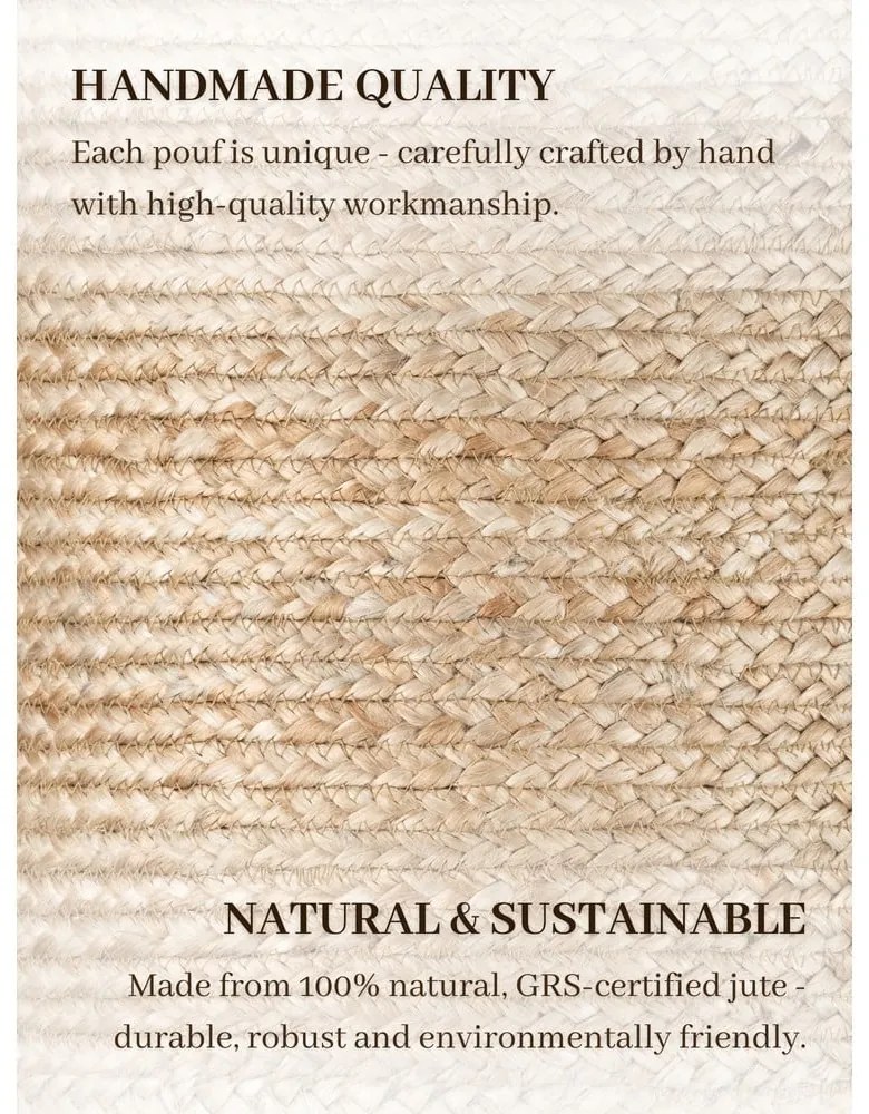 Taburet în culoare naturală Jutta Gold – Hanse Home