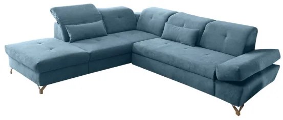Coltar Extensibil Otoman Stanga Meli, Denim, 275 X 245 Cm