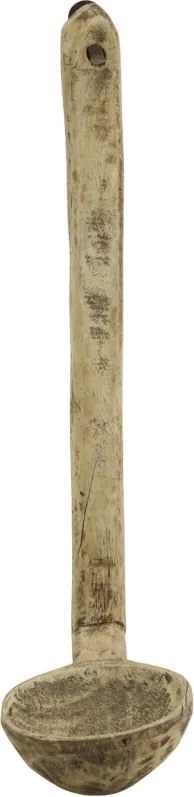 Suport de lumanare, din lemn reciclat, de perete, H37cm, Grimaud