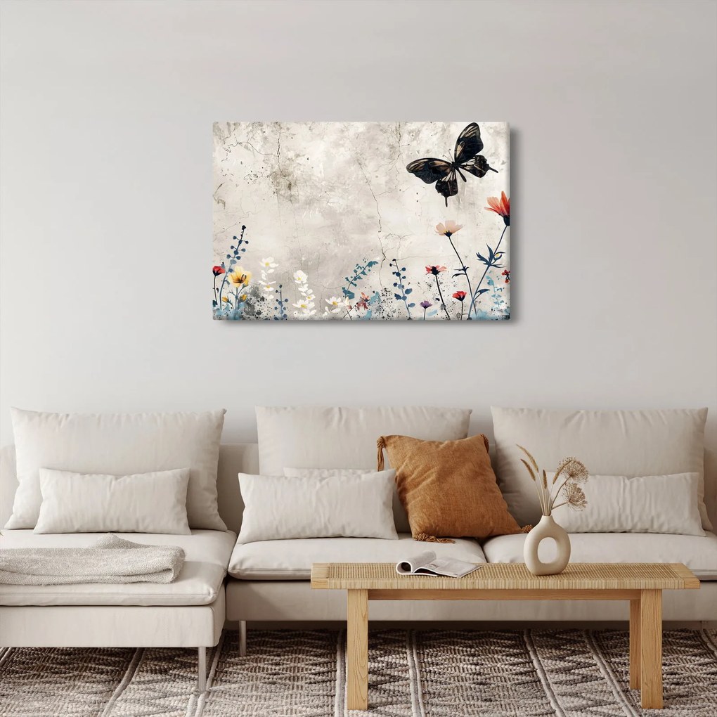 Tablou - Pajiște în beton (90x60 cm)