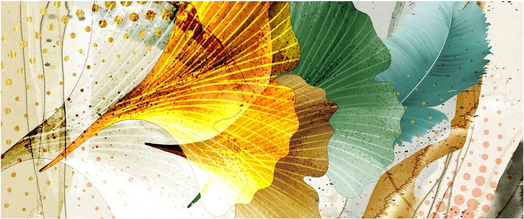 Tablou - Frunze (120x50 cm)