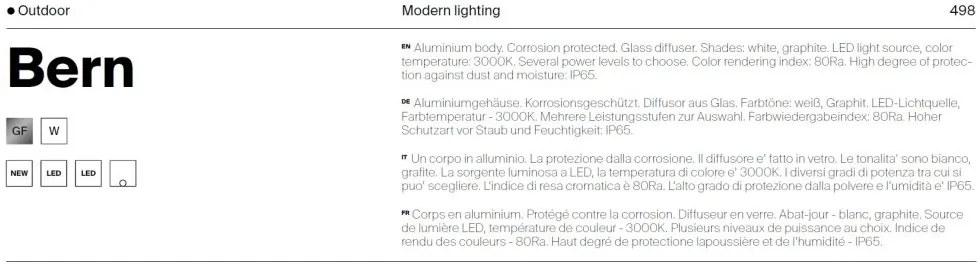 Proiector LED cu tarus iluminat exterior IP65 Bern 30W alb