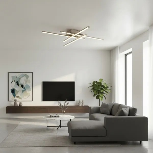 Brilagi - Plafonieră LED STRIPES, 37W, 230V, argintie