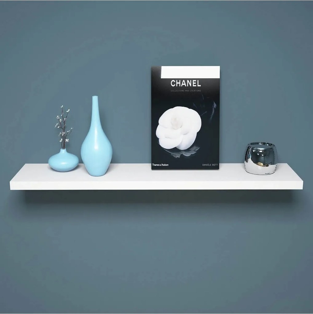 Raft de perete, Board Homs, Alb, 60 x 14 x 1.8 cm, PAL