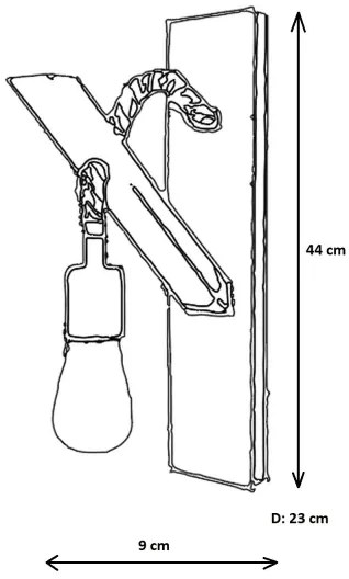 Aplica de perete AHSAP 1xE27/40W/230V pin nuc
