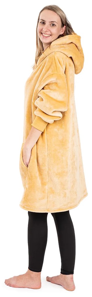 Hanorac imitație de blăniță micropluș 4Home Beige, uni S – pentru copii