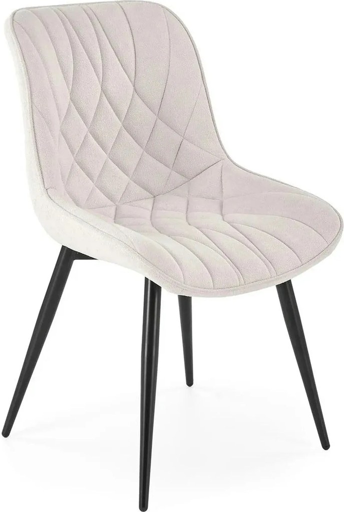 Scaun K567, bej - Havana 2, stofa catifelata/otel, 47x63x85 cm