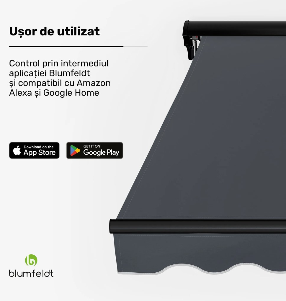 CloudShade Markiză, Control inteligent, Protecție UV, Montare pe perete