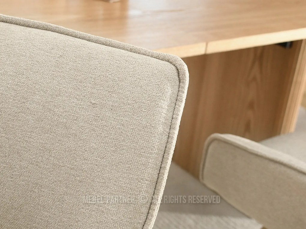 Scaun Doris (bej + stejar). Promo -18%. 1111032