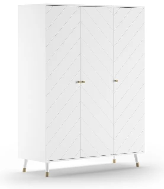 Set Mobilier Complet pentru Bebeluși, 4 Piese, Alb Satinat (Pin Masiv și MDF) – Billy – Vipack
