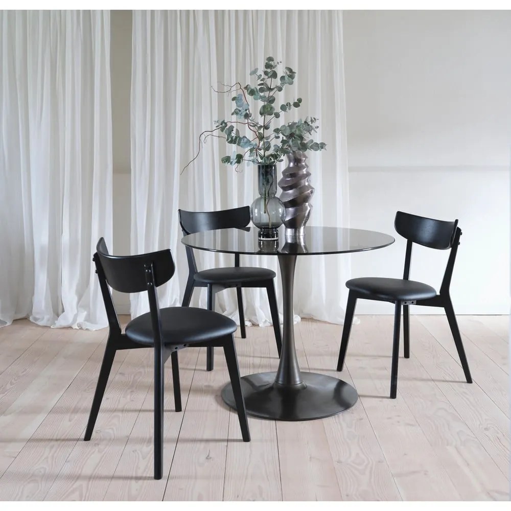 Scaune de dining negre 2 buc. Pero – Unique Furniture