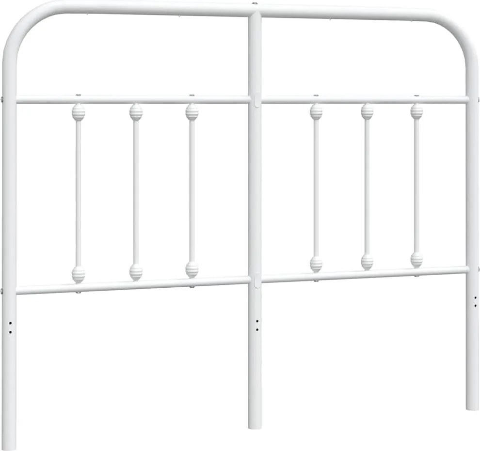 vidaXL Tăblie de pat de schimb metalică, alb, 120 cm