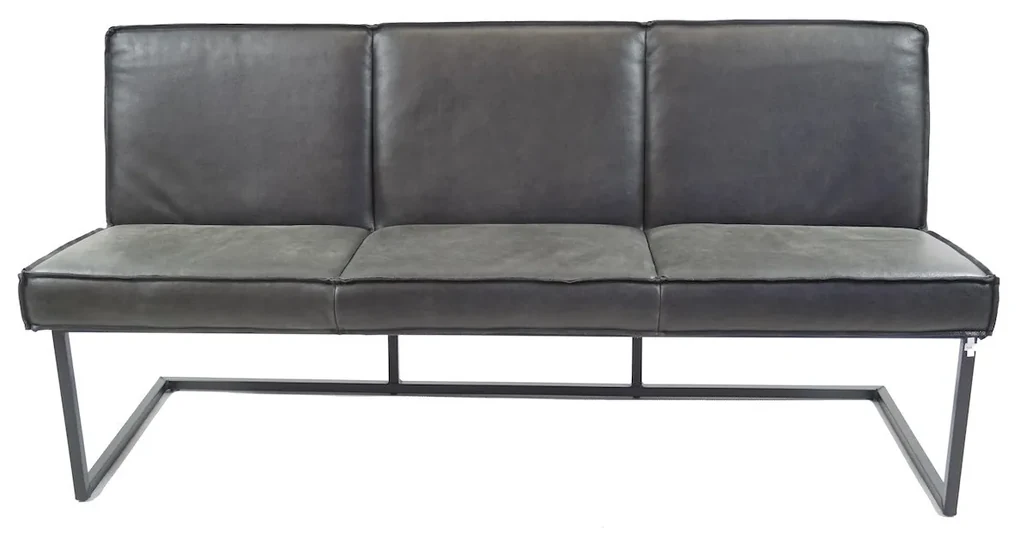 Banca dining din piele de bivol ✔ model FLEET SHANGHAI | Dimensiuni: 220x60x87x52 cm