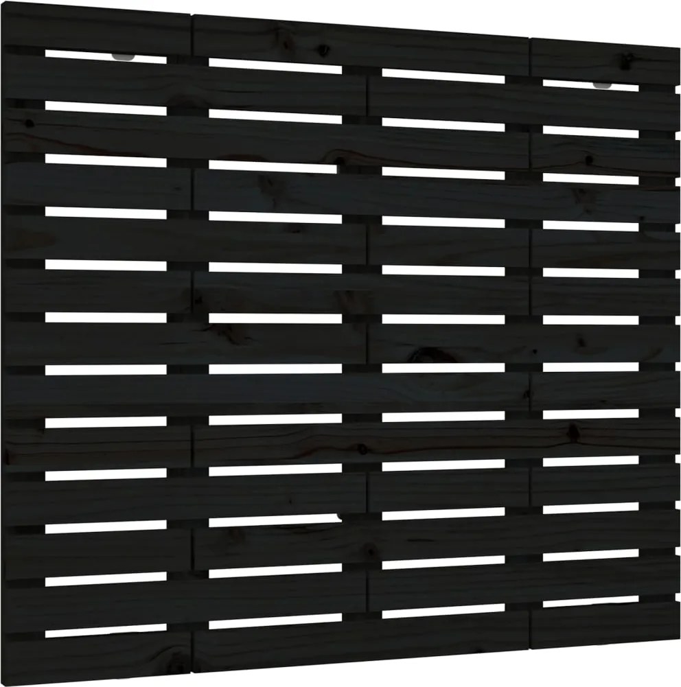 vidaXL Tăblie de pat pentru perete, negru, 81x3x91,5 cm lemn masiv pin