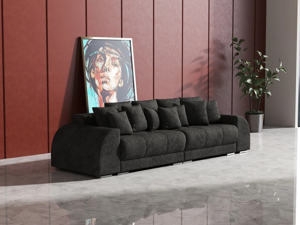 Canapea extensibilă dumonde cu 2 lăzi de depozitare si sezut confortabil din spuma high-density, Verona Enjoy Kaki 310x100 cm