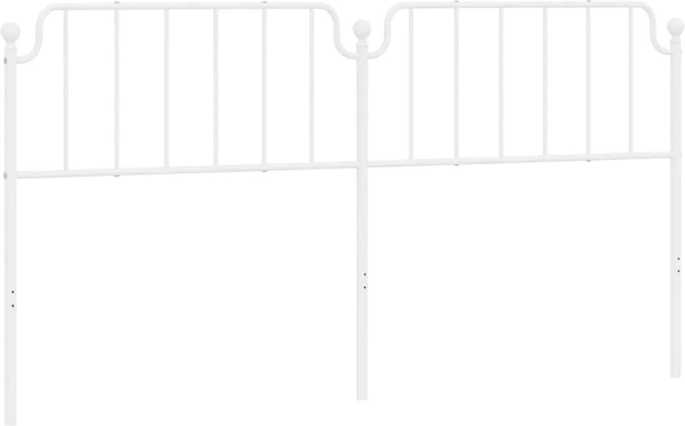vidaXL Tăblie de pat de schimb metalică, alb, 193 cm