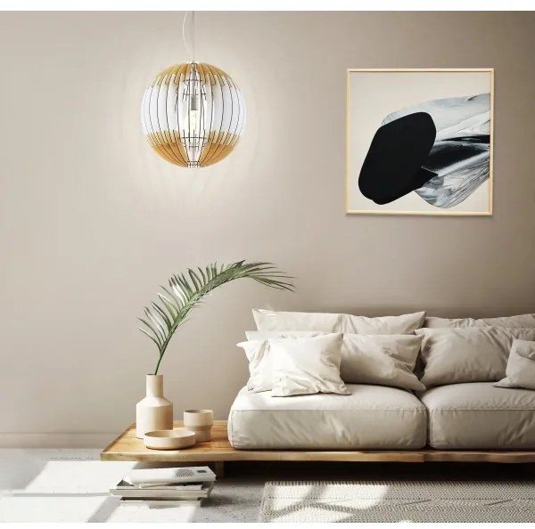 Eglo 32847 - Lustră suspendată OLMERO pe cablu 1xE27/60W/230V