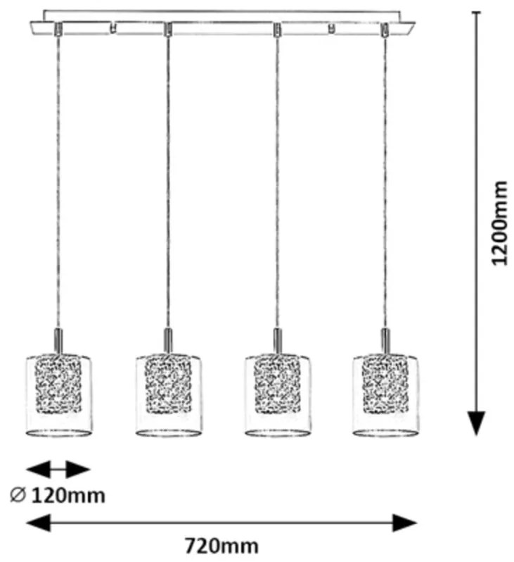 Lustra suspendata design elegant Duchess crom