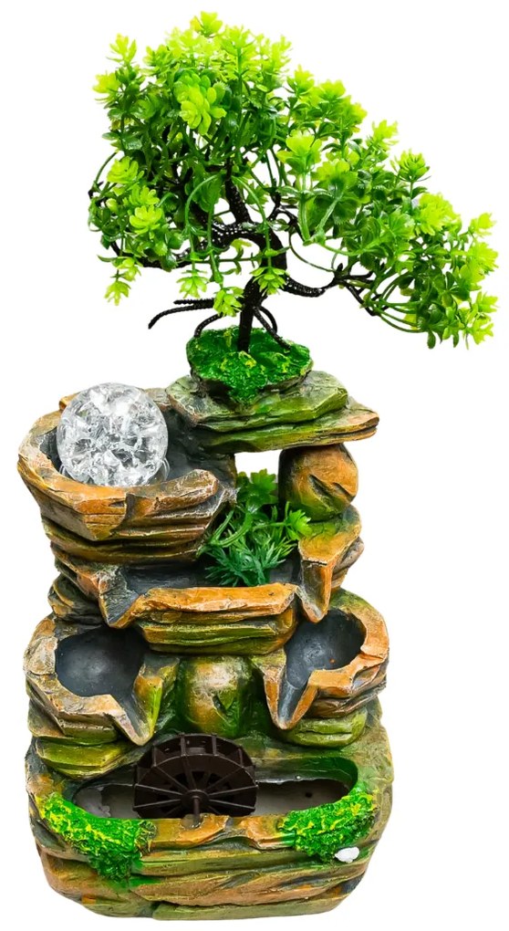 Fântână decorativă cu model de Bonsai artificial de 40x15x17 cm
