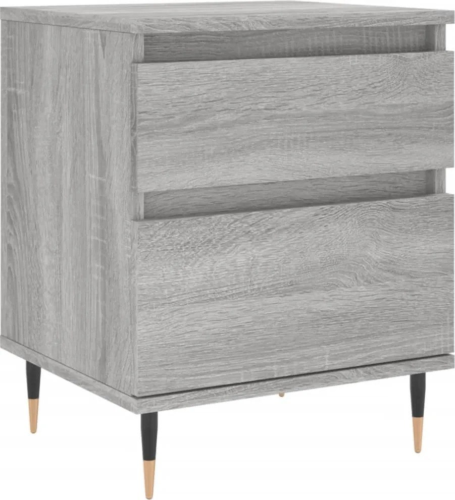 vidaXL Noptieră, gri sonoma, 40x35x50 cm, lemn compozit