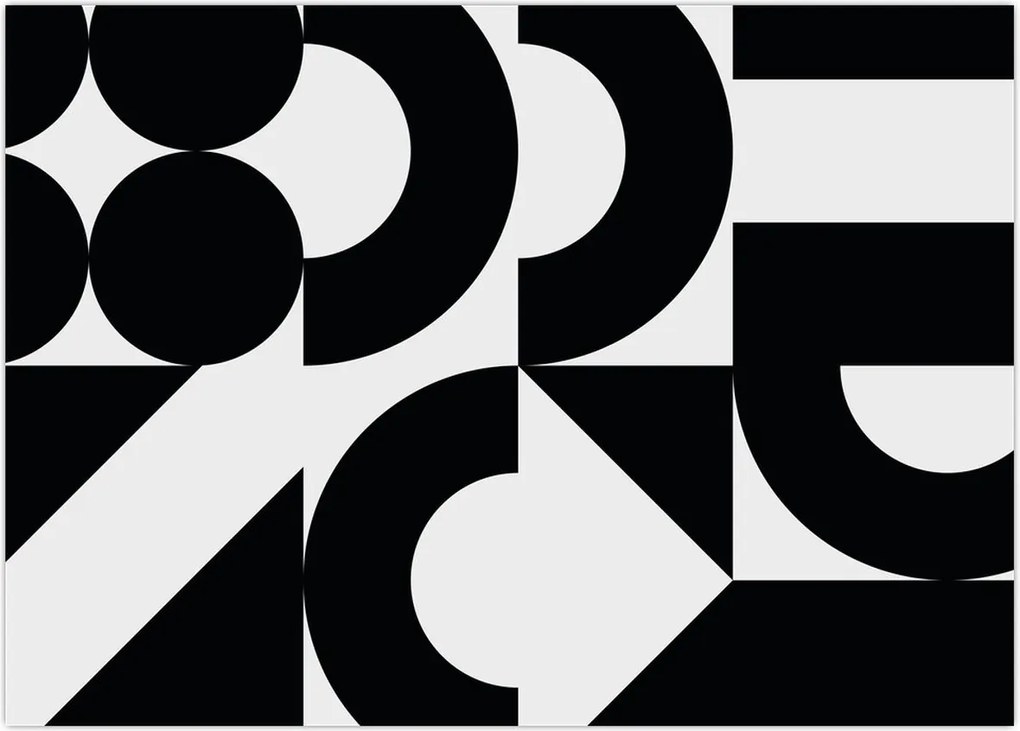 Tablou pe sticlă - Abstracție geometrică N⁰2 (70x50 cm)