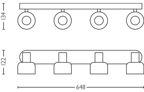 Spot Philips SLEET 4xE14/25W/230V