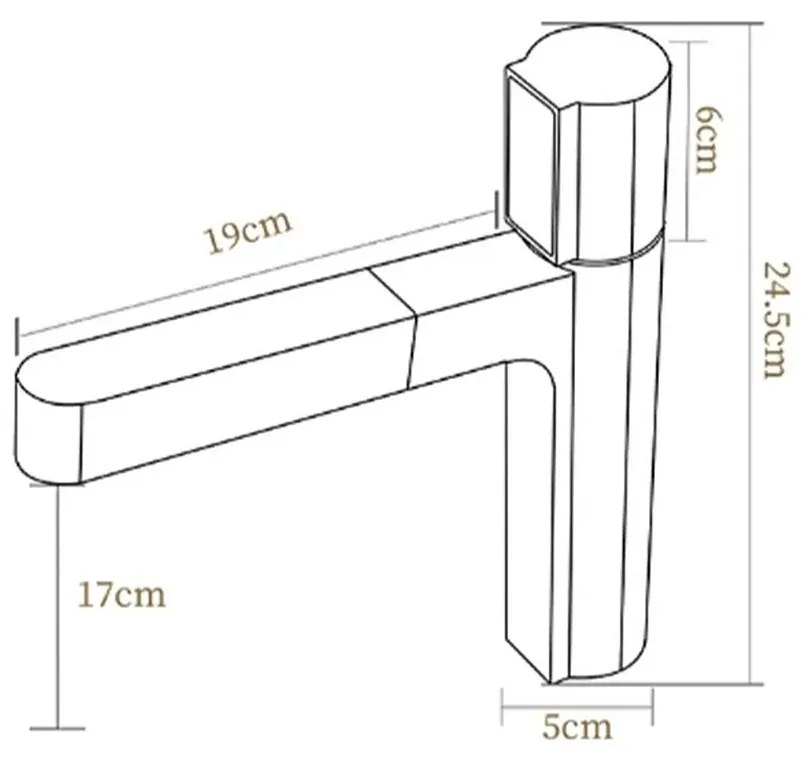 Robinet S98, Afisaj Digital Al Temperaturii, Culoare Gri