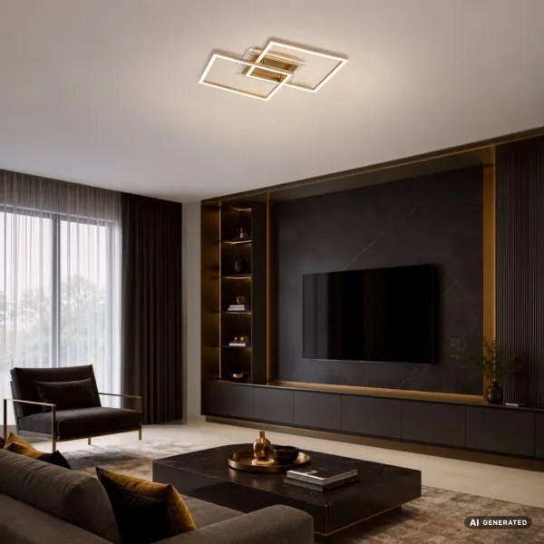Rabalux 71489 - Plafonieră LED OTTAVIA LED/28W/230V 3000K 47x70 cm aurie