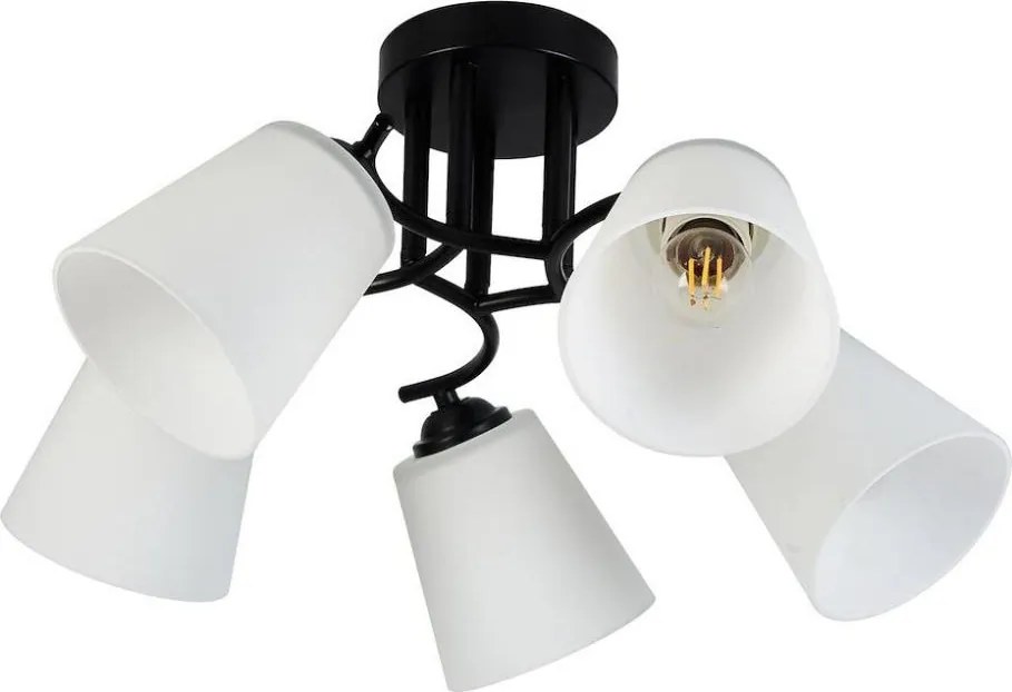 Lustră aplicată PAFOS 5xE27/15W/230V neagră