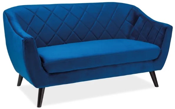 Canapea Fixa Molly Velvet 2 Bleumarin - l102xA56xH83 cm