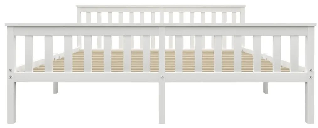 Cadru de pat cu 2 sertare, alb, 180 x 200 cm, lemn masiv pin Alb, 180 x 200 cm, 2 Sertare