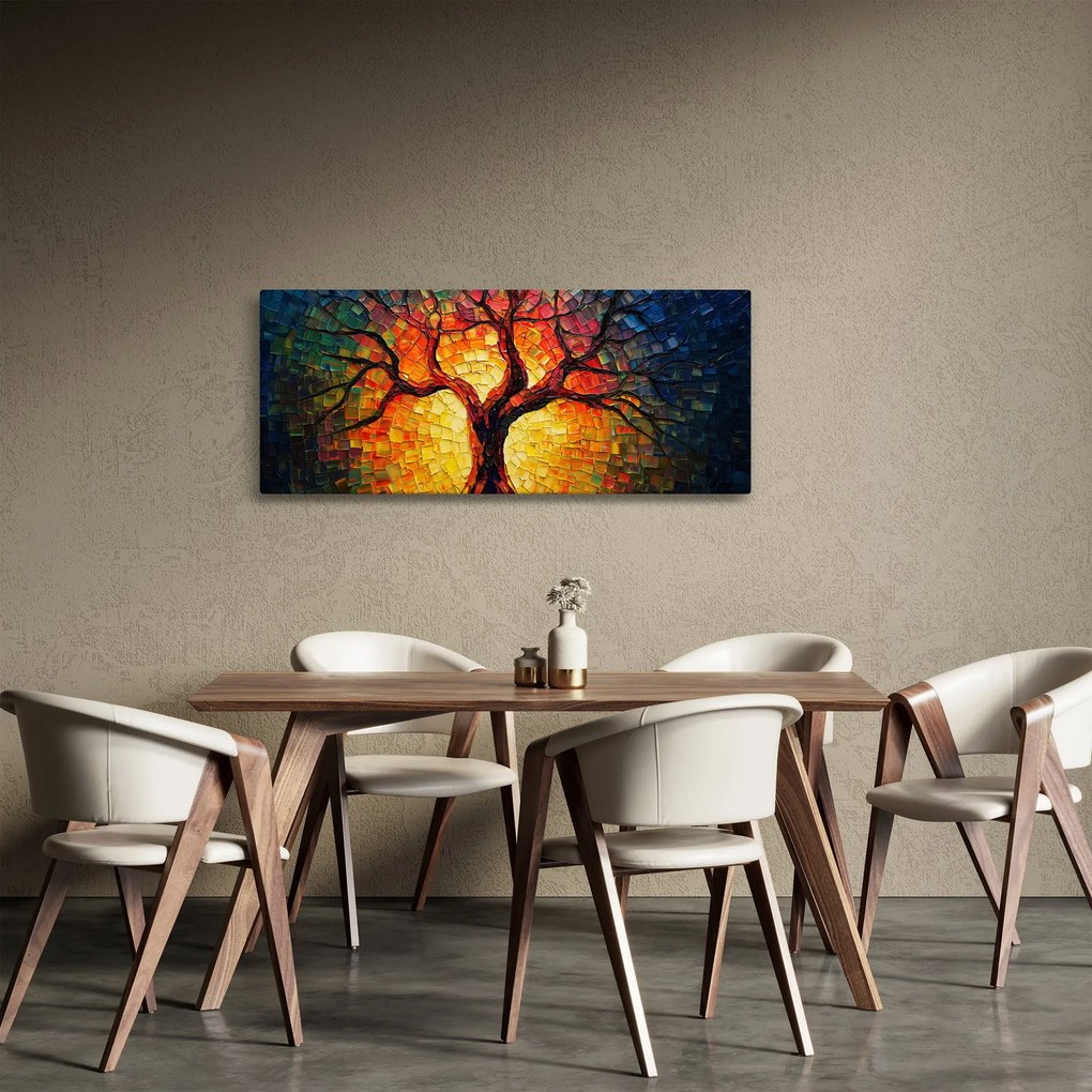 Tablou - Arborele vieții în mozaic (120x50 cm)