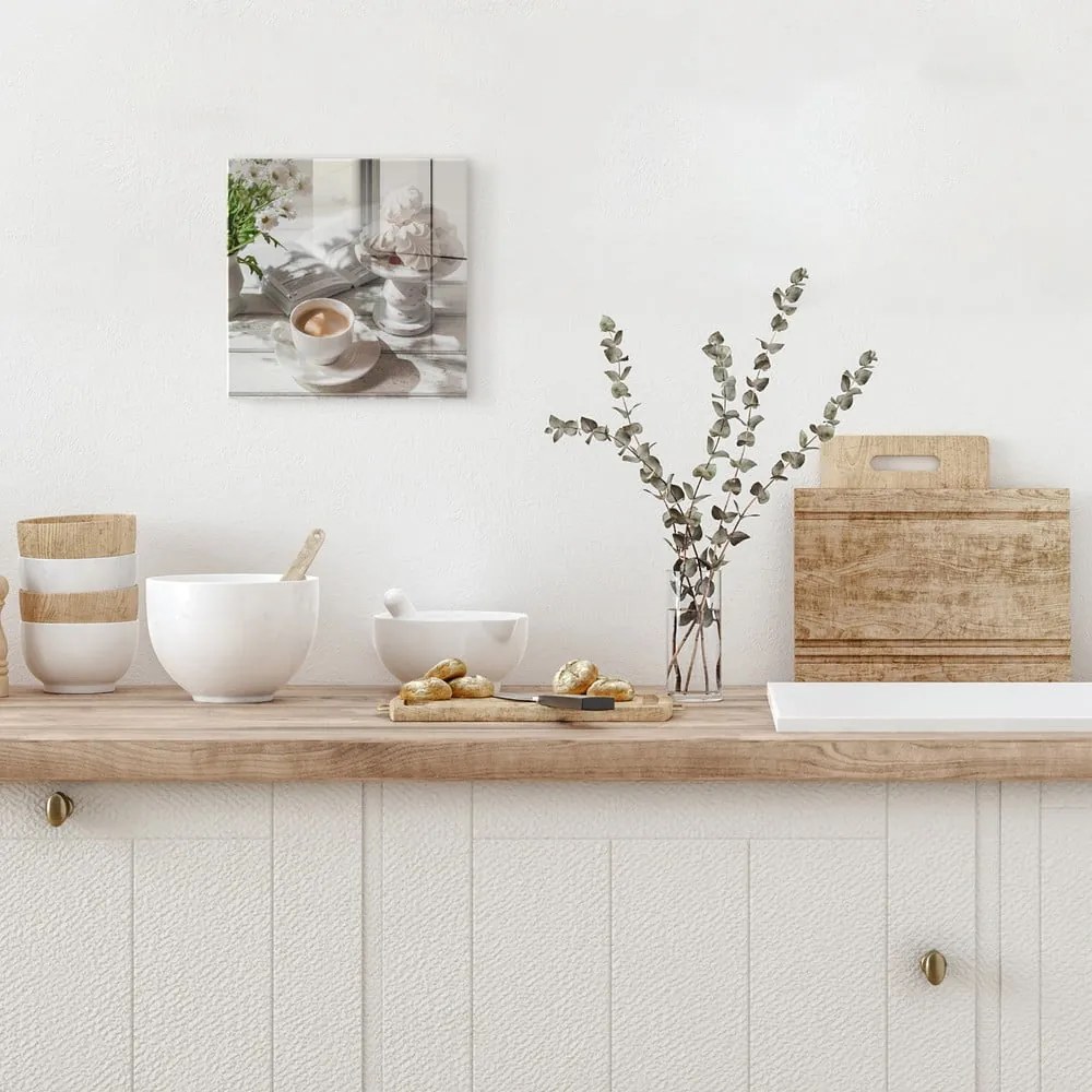 Tablou din sticlă 30x30 cm Meringue – Styler