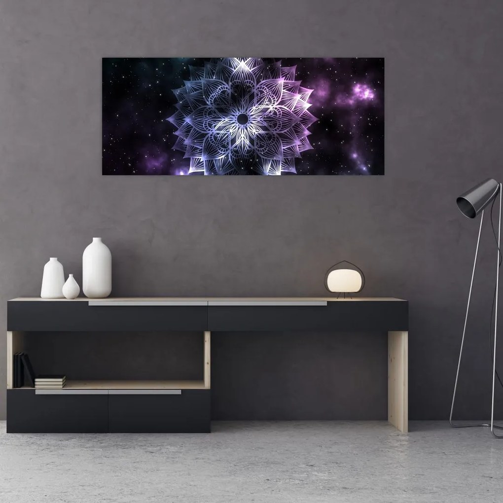 Tablou - Mandala Lotus în spațiu (120x50 cm)