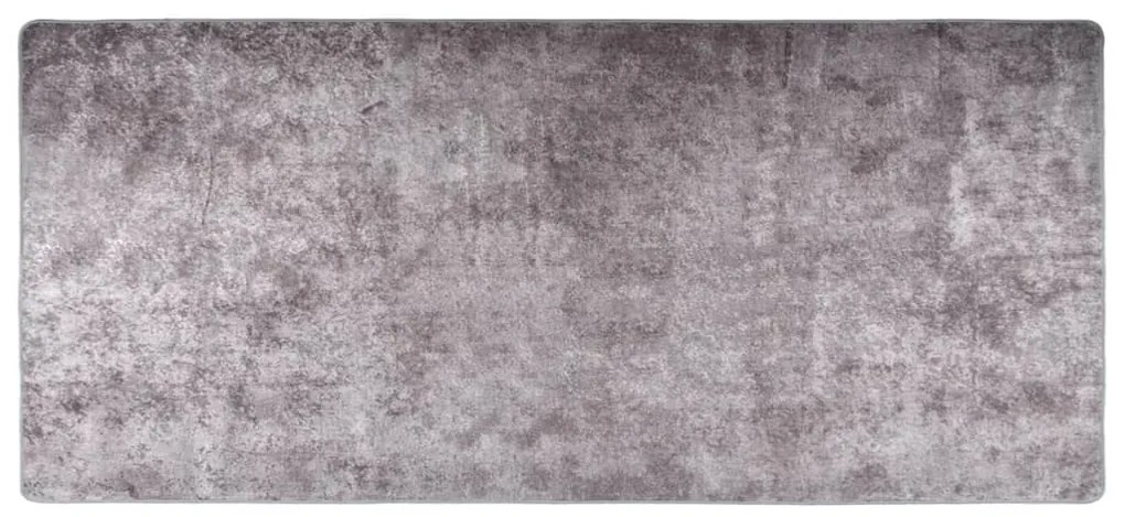 vidaXL Covor lavabil, gri, 80x300 cm, antiderapant
