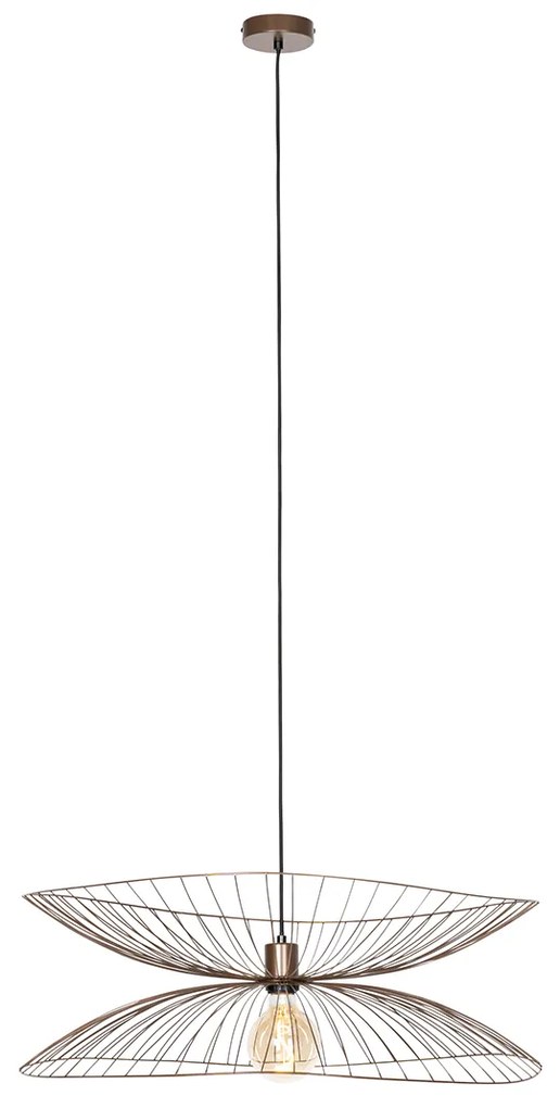 Lampa suspendată inteligentă bronz închis cu abajur dublu, inclusiv Wifi G95 - Pua