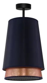 Lustră aplicată BELL Duolla SHINY 1xE27/15W/230V d. 25 cm albastru/cupru